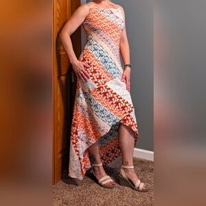 Altar'd State Carlie floral quilt pattern dress Medium